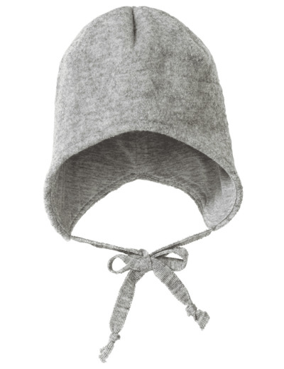 Bonnet en laine bouillie, Gris - Disana