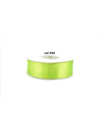 Ruban satin vert 550 largeur 25 mm