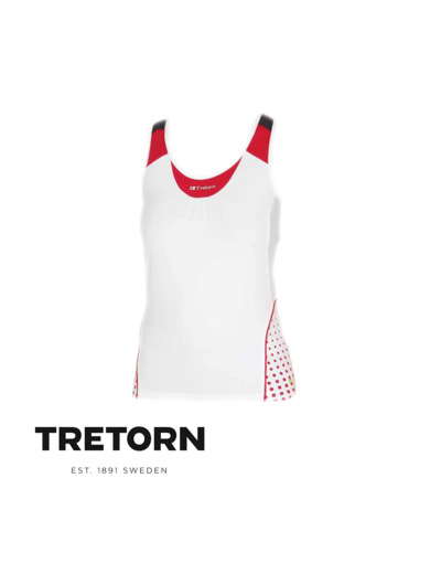 TRETORN PERFORMANCE TANK White/Pink