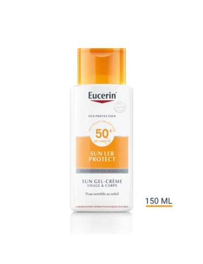 Eucerin - crème solaire SPF 50  visage et corps - 150ml