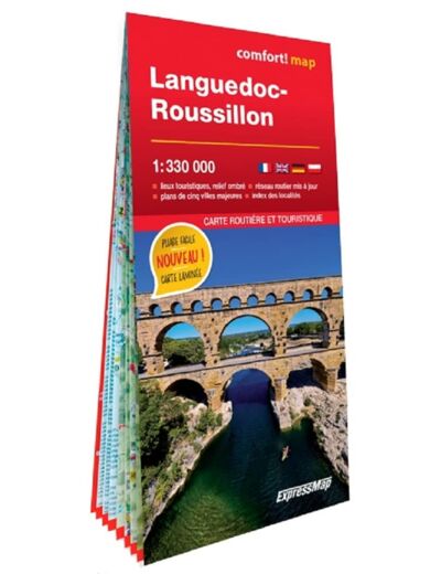 LANGUEDOC-ROUSSILLON 1/330.000 (CARTE GRAND FORMAT LAMINEE)