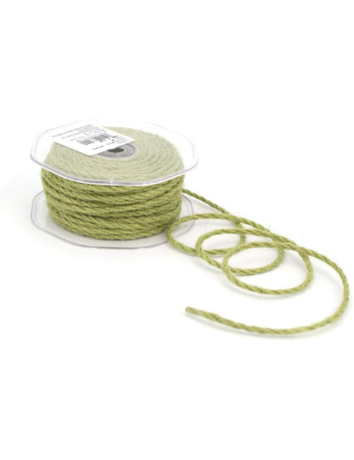 Cordon de jute naturel Vert 4MM 20 MÈTRES