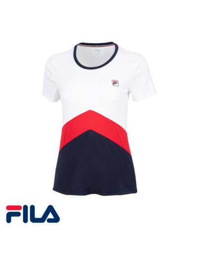 FILA T-SHIRT AURÉLIA White / Red / Blue