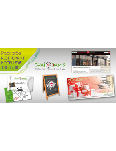 Pack créa RESTAURANT / TRAITEUR / HOTELLERIE : VISIBILITE OPTIMUM