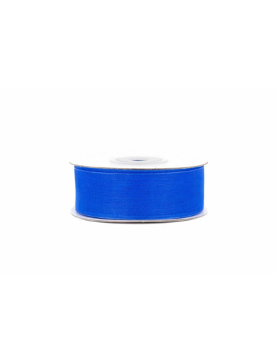 Ruban organza 25 mm de large bobine de 25 metres de long Bleu roi