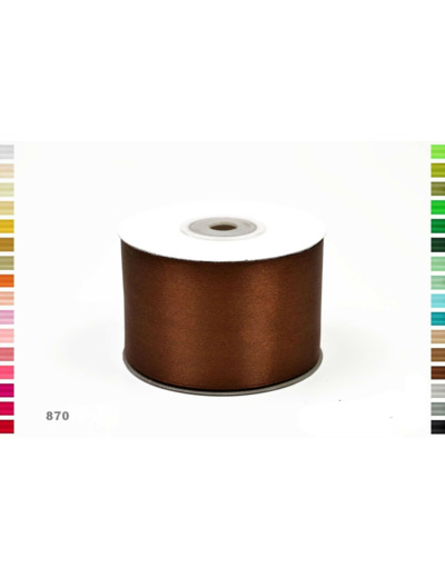 Ruban satin chocolat 870 Largeur 50 mm