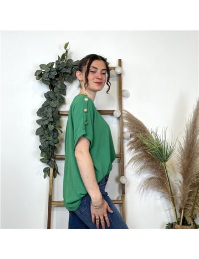 L005- Blouse Bouton officier (Tu) (vert brésil)