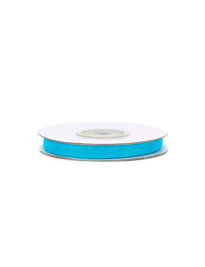 Ruban organza 6 mm de large bobine de 25 metres de long turquoise 340d