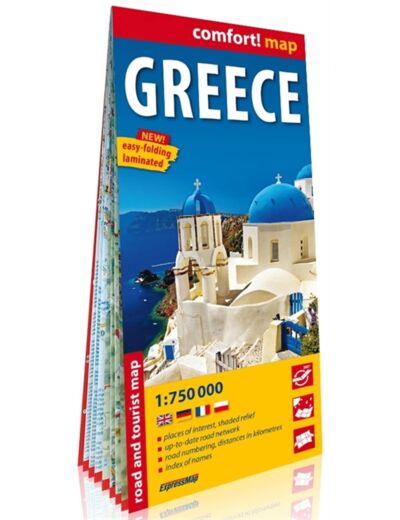 GRECE 1/750.000 (CARTE GRAND FORMAT LAMINEE) - ANGLAIS