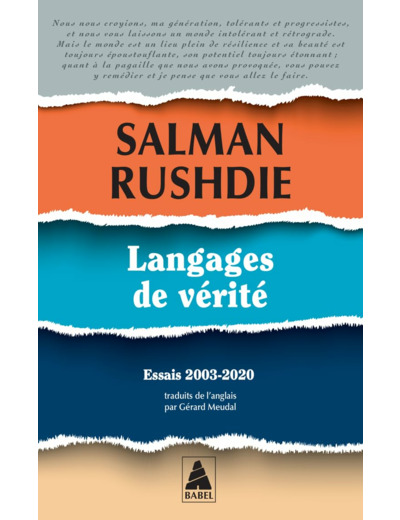 LANGAGES DE VERITE - ESSAIS 2003-2020