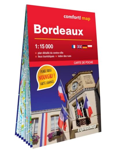 BORDEAUX 1/15.000 (CARTE POCHE FORMAT LAMINEE - PLAN DE VILLE)