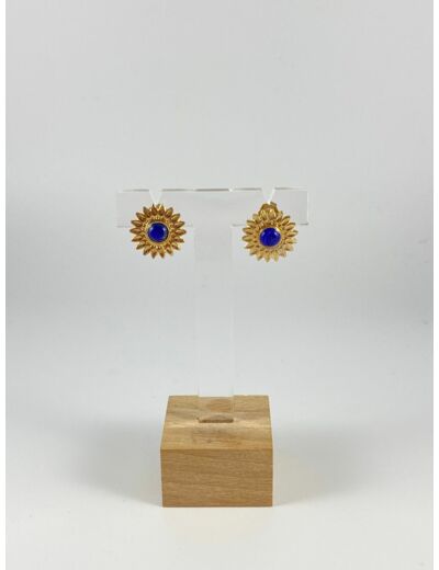 Boucles d'oreilles soleil pierre S - Fabien Ajzenberg