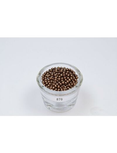 Sachet de 200 petites perles en plastique 4 mm de diametre chocolat 870