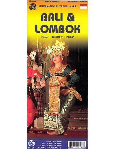 BALI AND LOMBOK 1:145 000 WATERPROOF MAP