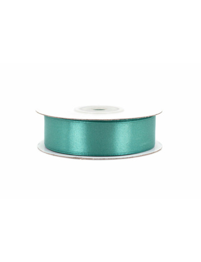 Ruban satin 18 mm de large par bobine de 25m bleu petrol