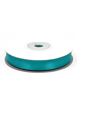 Ruban satin turquoise foncé 340D largeur 12 mm