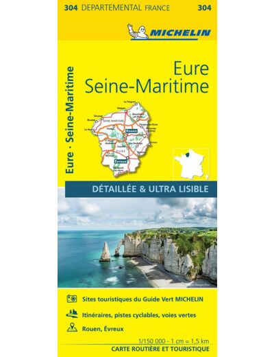 CARTE DEPARTEMENTALE FRANCE - CARTE DEPARTEMENTALE EURE, SEINE-MARITIME
