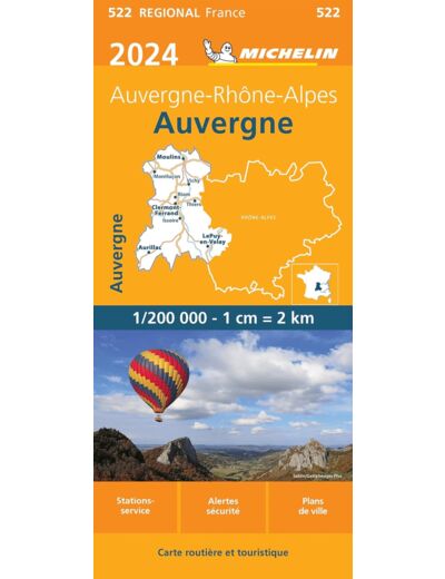 CARTE REGIONALE AUVERGNE 2024