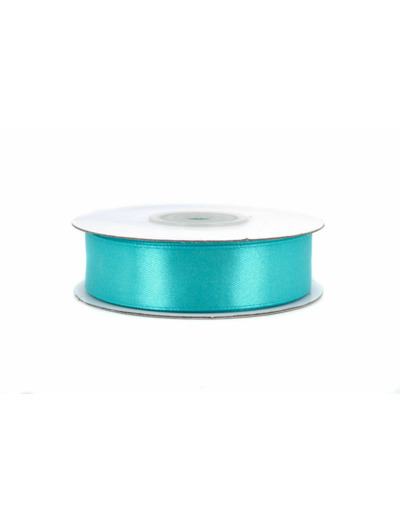 Ruban satin 18 mm de large par bobine de 25m turquoise