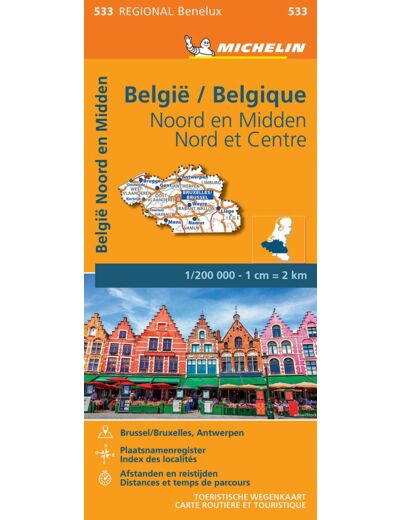 CARTE REGIONALE EUROPE - CARTE REGIONALE NOORD-EN MIDDEN-BELGIE / BELGIQUE NORD ET CENTRE