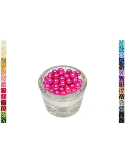 Sachet de 50 perles en plastique 8 mm de diametre framboise