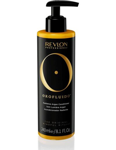 Revlon Professional Orofluido Original, Après-shampoing à l'Huile d'Argan Bio (240 ml), Soin Cheveux à l'Huile d'Argan Bio, pour Cheveux Secs et Abîmés 240 ml (Lot de 1)