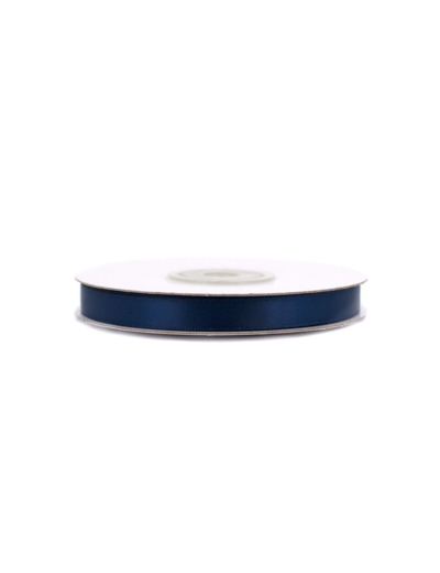 Ruban satin double face 6 mm de large 20 metres de long Bleu marine