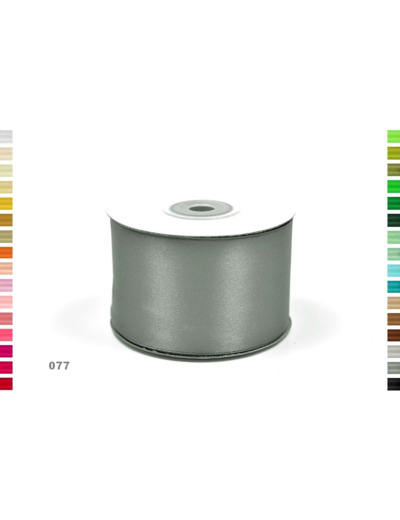 Ruban satin gris clair foncé 077 Largeur 50 mm