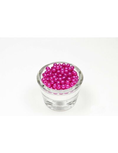 Sachet de 100 petites perles en plastique 6 mm de diametre framboise 183