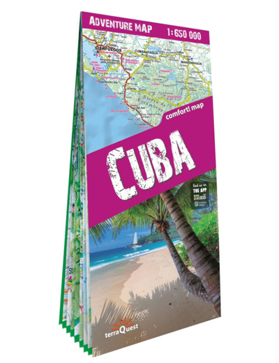 CUBA 1/650.000 (CARTE GRAND FORMAT LAMINEE D'AVENTURE TQ) - ANGLAIS