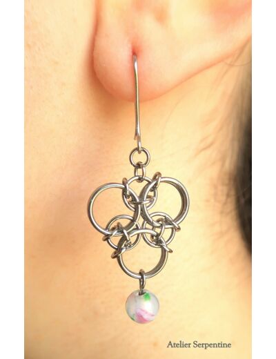 Boucles d'oreilles "PELATOS" verre