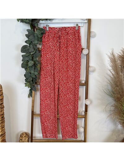 N915- Pantalon By One (T36/T40) (rouge)