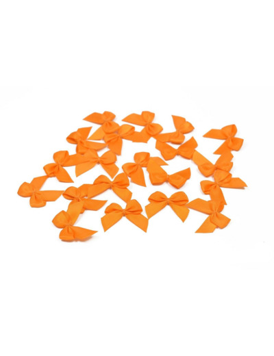 sachet de 20 nœuds en satin de belle qualite orange