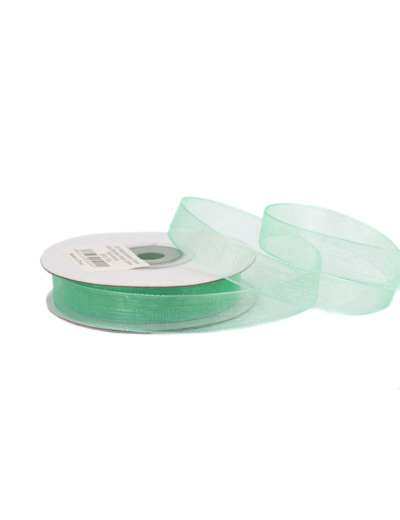 Ruban organza 12 mm de large bobine de 25 metres de long Mint