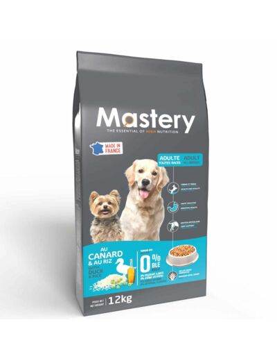 Croquettes Mastery chien stérilisé canard 12kg