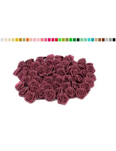 Sachet de 20 petites rose en satin 15 mm beer 280