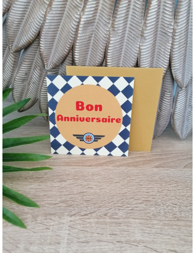 Carte "bon anniversaire" 11x11cm