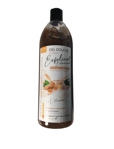 Gel Douche Exfoliant - Curcuma et gingembre + Vitamine C - 1L