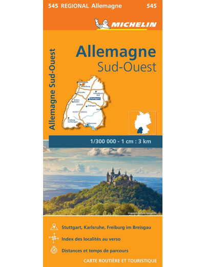 CARTE REGIONALE ALLEMAGNE SUD-OUEST