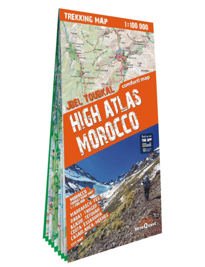 HAUT-ATLAS MAROC 1/100.000 (CARTE GRAND FORMAT LAMINEE TREKKING TQ). HIGH ATLAS MOROCCO - ANGLAIS