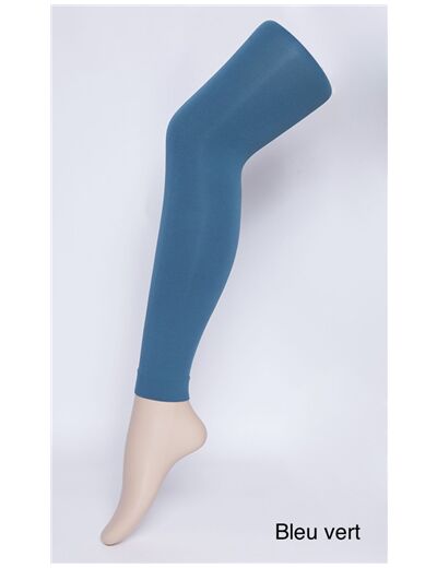 Y499- Legging H-N, 80 Den (bleu canard)