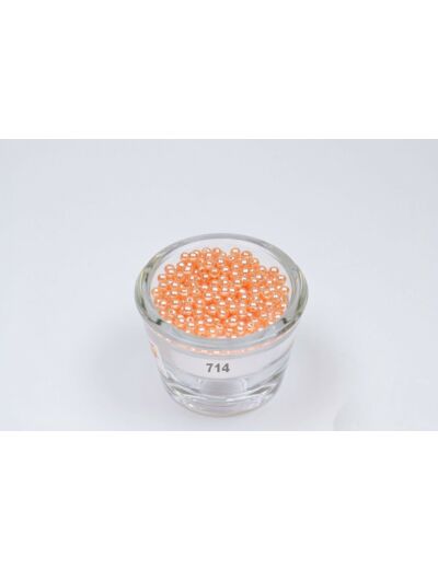 Sachet de 200 petites perles en plastique 4 mm de diametre abricot 714