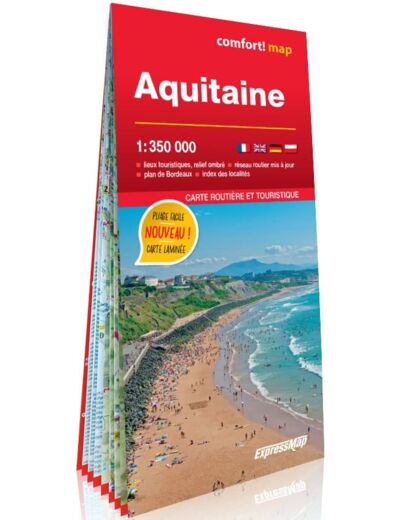 AQUITAINE 1/350.000 (CARTE GRAND FORMAT LAMINEE)