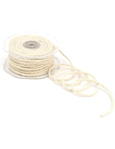 Cordon de jute naturel beige 4MM 20 MÈTRES