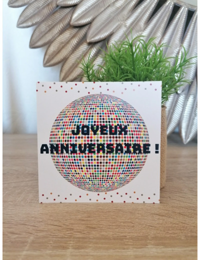 Carte "Joyeux anniversaire" 11x11 cm