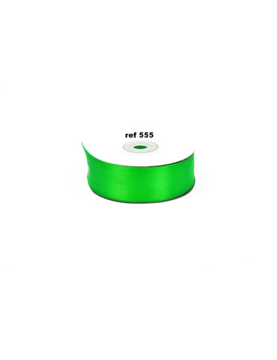 Ruban satin vert pomme fonce 555 largeur 25 mm