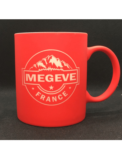 Mug effet velours - Rouge