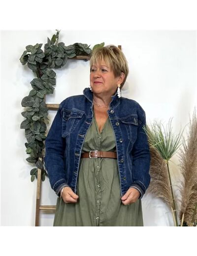 L203- Veste Jean Voggo (T42-T50) (denim foncé)