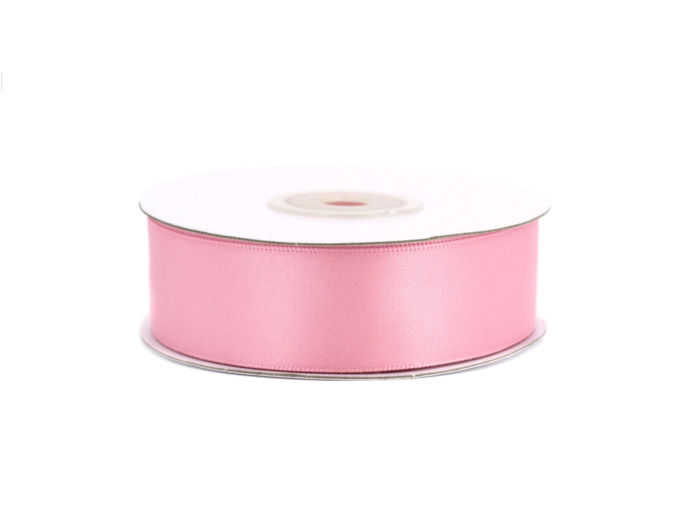 Ruban satin double face 25 mm de large 20 metres de long Rose