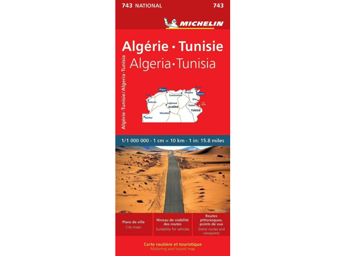 CARTE NATIONALE ALGERIE, TUNISIE / ALGERIA, TUNISIA